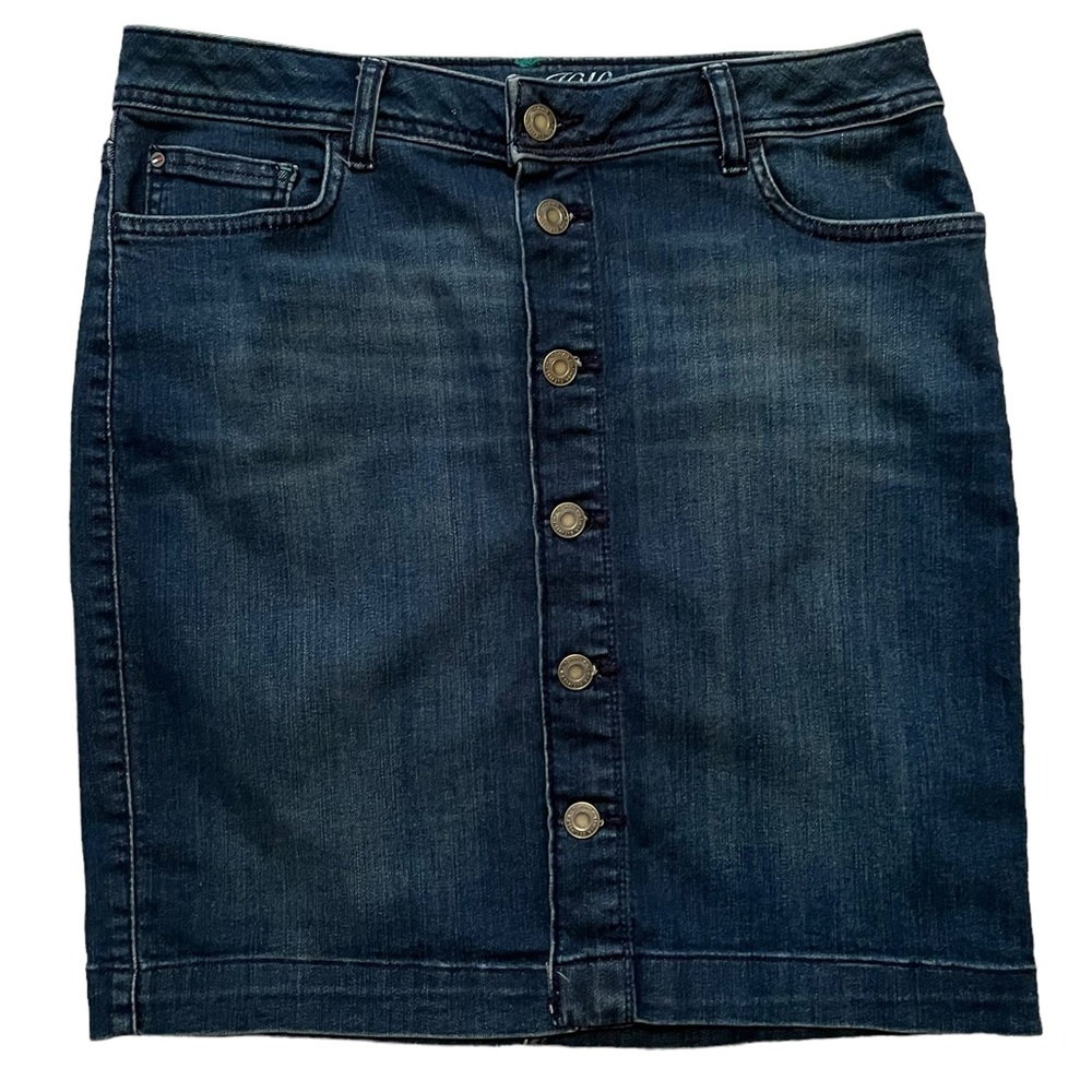 Tommy Hilfiger Denim Button Front Pencil Skirt 6